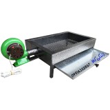 کباب پز زغالی مدل سفارشی با دمنده برقی