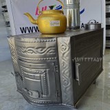 بخاری هیزمی سه کاره طرحدار ورق ضخیم